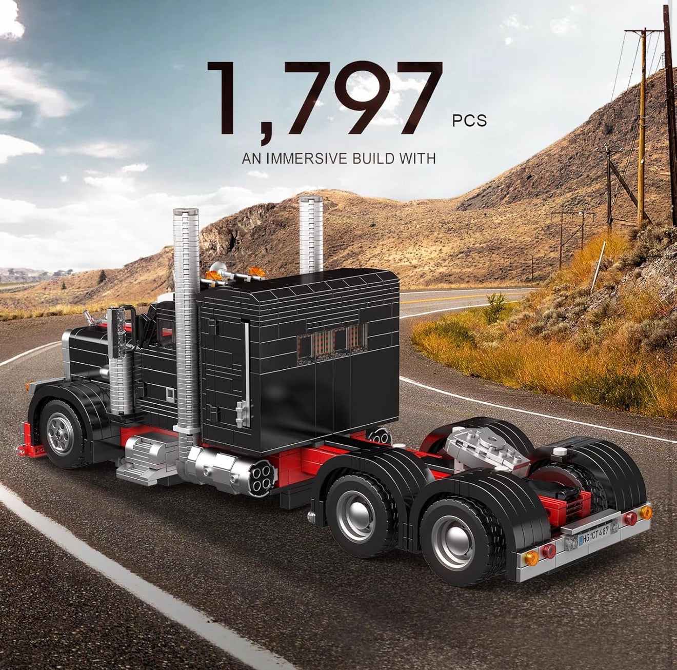 Mould King 10037 American Truck – 1797 Teile US-Truck Klemmbaustein-Modell