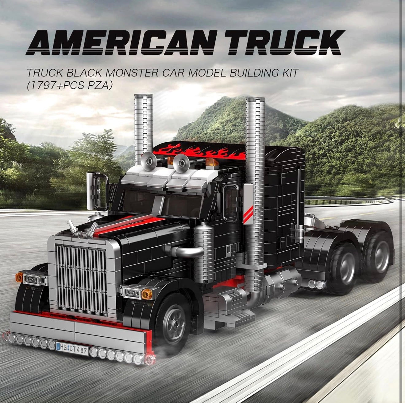 Mould King 10037 American Truck – 1797 Teile US-Truck Klemmbaustein-Modell