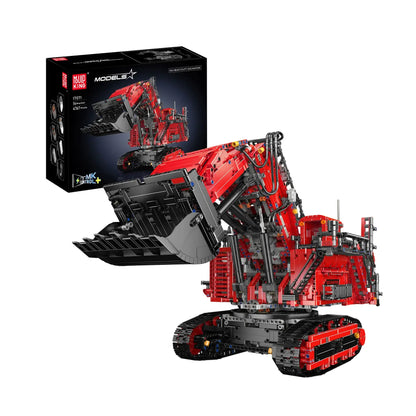 Mould King 17071 Schwerlastbagger Rot – 4767 Teile RC Technik-Klemmbaustein mit Motoren