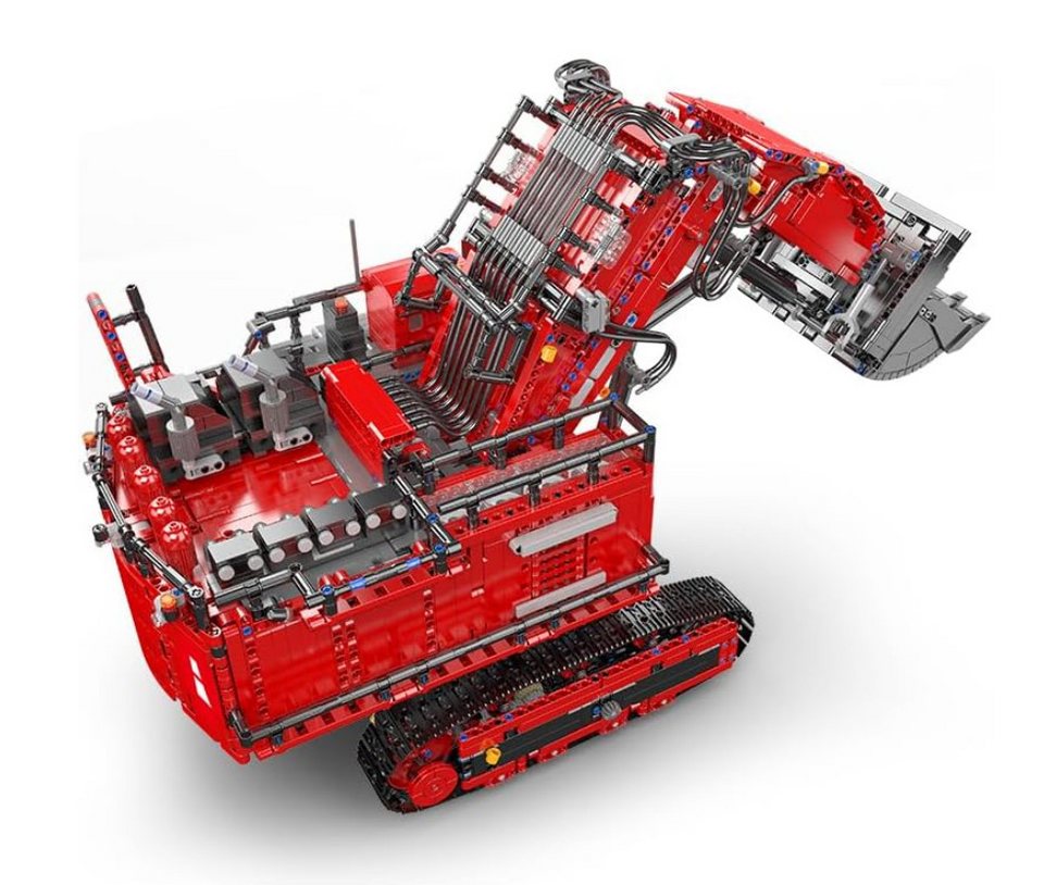 Mould King 17071 Schwerlastbagger Rot – 4767 Teile RC Technik-Klemmbaustein mit Motoren