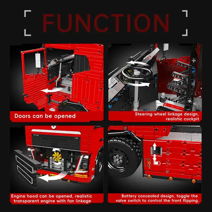 Mould King 19015S FH16 Pneumatischer LKW – 2718 Teile Technik-Klemmbaustein ohne Motoren
