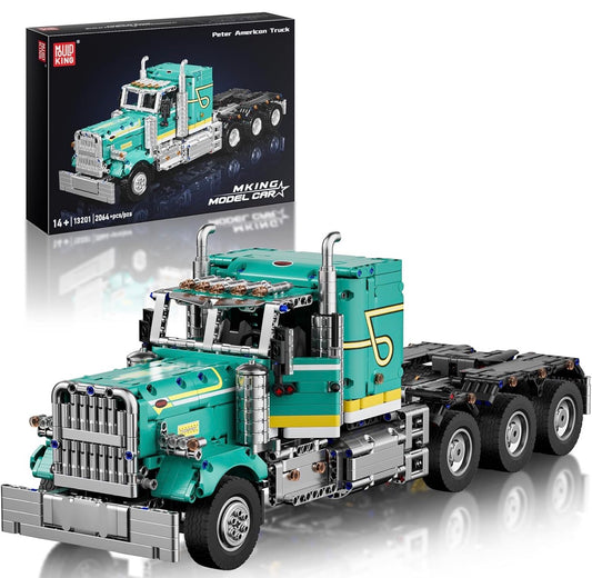 Mould King 13201 Peter American Truck – 2064 Teile RC US-Truck Klemmbaustein mit Motoren