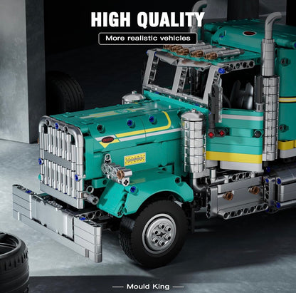 Mould King 13201 Peter American Truck – 2064 Teile RC US-Truck Klemmbaustein mit Motoren