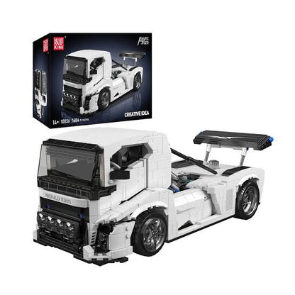 Mould King 10036 Renntruck – 1604 Teile Technik-Klemmbaustein mit Motor, Fernsteuerung und Licht