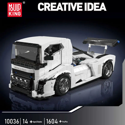 Mould King 10036 Renntruck – 1604 Teile Technik-Klemmbaustein mit Motor, Fernsteuerung und Licht