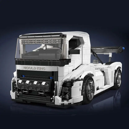 Mould King 10036 Renntruck – 1604 Teile Technik-Klemmbaustein mit Motor, Fernsteuerung und Licht