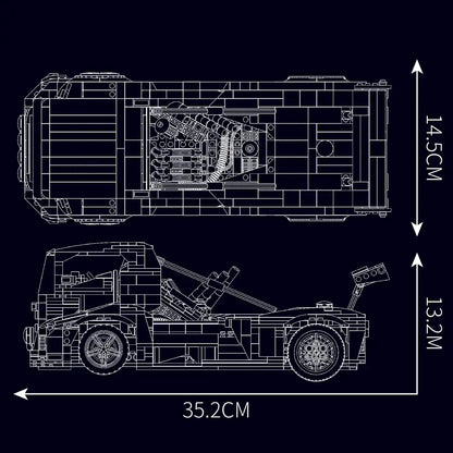 Mould King 10036 Renntruck – 1604 Teile Technik-Klemmbaustein mit Motor, Fernsteuerung und Licht