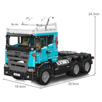 Mould King 13203 Sattelzugmaschine – 2060 Teile RC Klemmbaustein LKW Modell mit Motoren