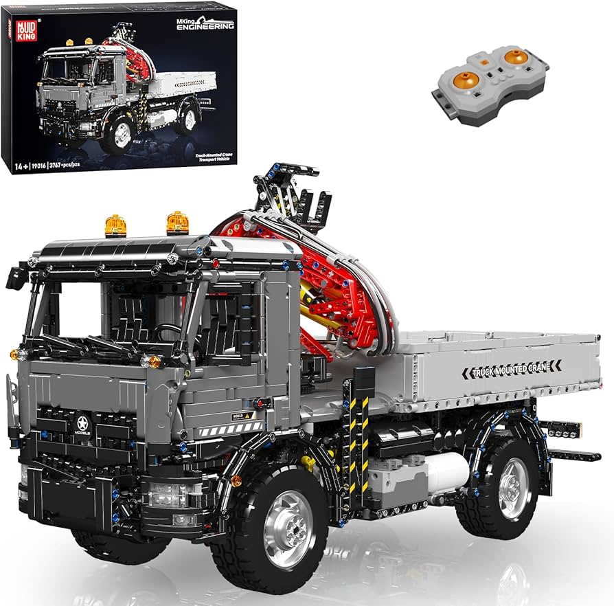 Mould King 19016 Mobilkran LKW RC – 3767 Teile ferngesteuerter Technik Klemmbaustein Kranwagen