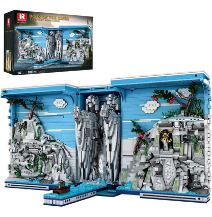 Reobrix 66039 Book of the Kings – 3307 Teile Fantasy Buchstütze mit LED Klemmbausteine