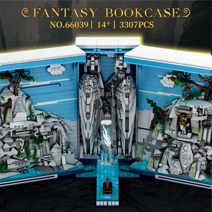 Reobrix 66039 Book of the Kings – 3307 Teile Fantasy Buchstütze mit LED Klemmbausteine
