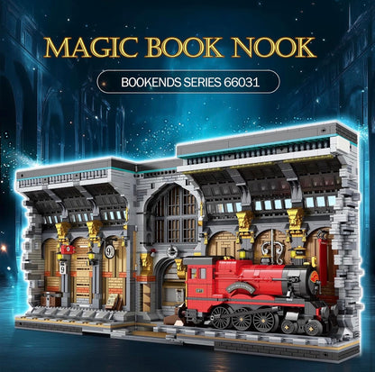 Reobrix 66031 Wizard Train Book – 3060 Teile Fantasy Buchstütze mit LED Klemmbausteine