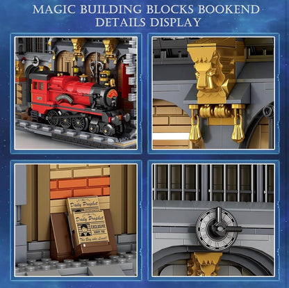 Reobrix 66031 Wizard Train Book – 3060 Teile Fantasy Buchstütze mit LED Klemmbausteine