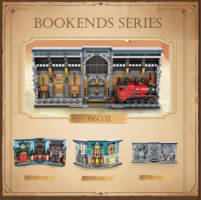 Reobrix 66031 Wizard Train Book – 3060 Teile Fantasy Buchstütze mit LED Klemmbausteine