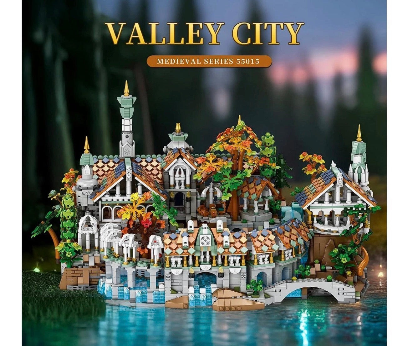 Reobrix 55015 Duskvale Sanctum – 4406 Teile Fantasy Architektur Klemmbaustein Sammlermodell