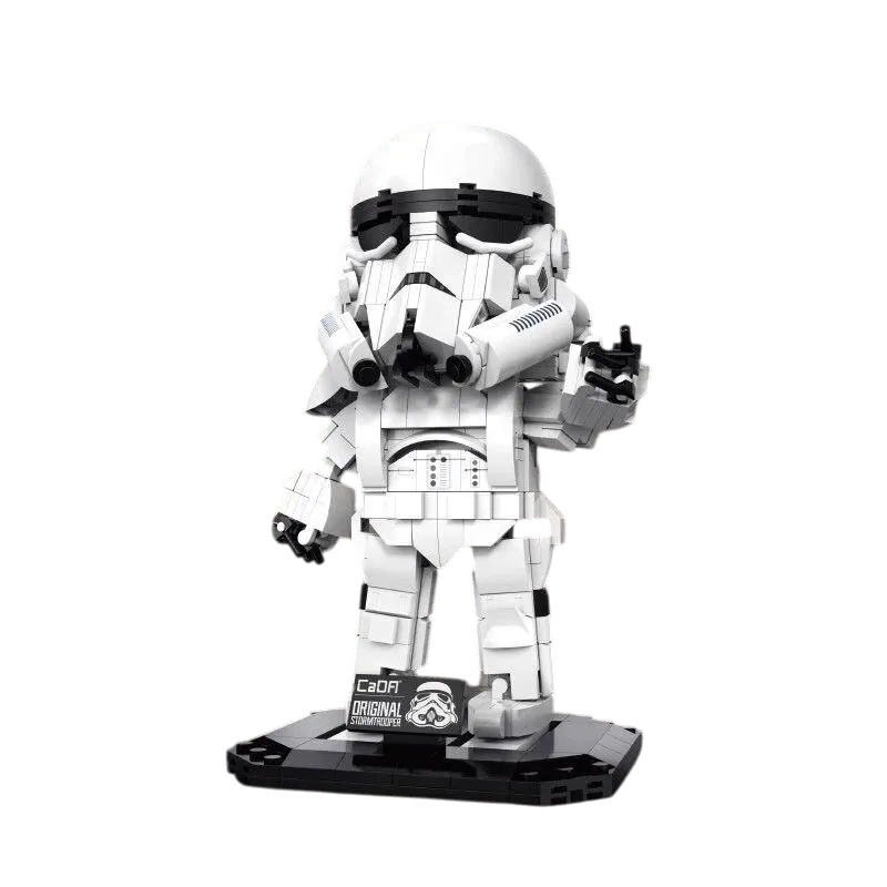 CaDA C59091 Original Stormtrooper – 531 Teile Klemmbaustein Sammlerfigur mit Displayständer