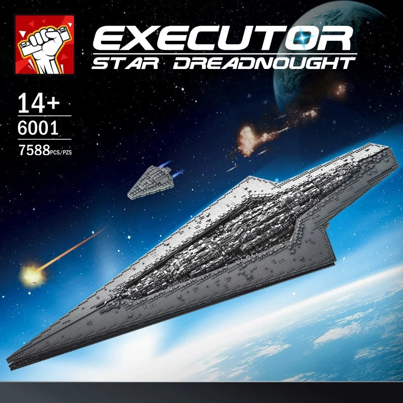 MORK 6001 Executor Star Dreadnought – 7550 Teile Klemmbaustein Raumschiff Sammlermodell