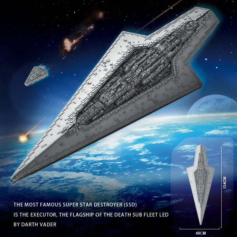 MORK 6001 Executor Star Dreadnought – 7550 Teile Klemmbaustein Raumschiff Sammlermodell