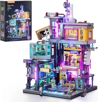 Lumibricks L9095 Game Stack – 2580 Teile Cyberpunk Arcade Klemmbausteine mit LED-Beleuchtung