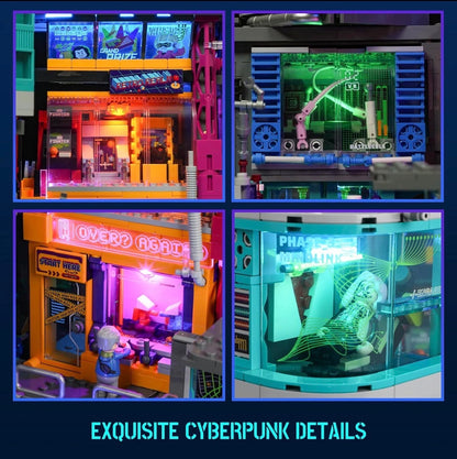 Lumibricks L9095 Game Stack – 2580 Teile Cyberpunk Arcade Klemmbausteine mit LED-Beleuchtung
