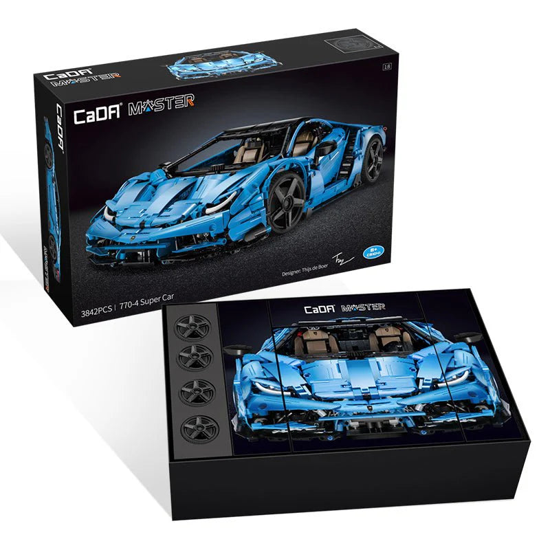 Cada C61041W Italienisches Supercar 3842 Teile – Klemmbausteinset Technik-Supersportwagen