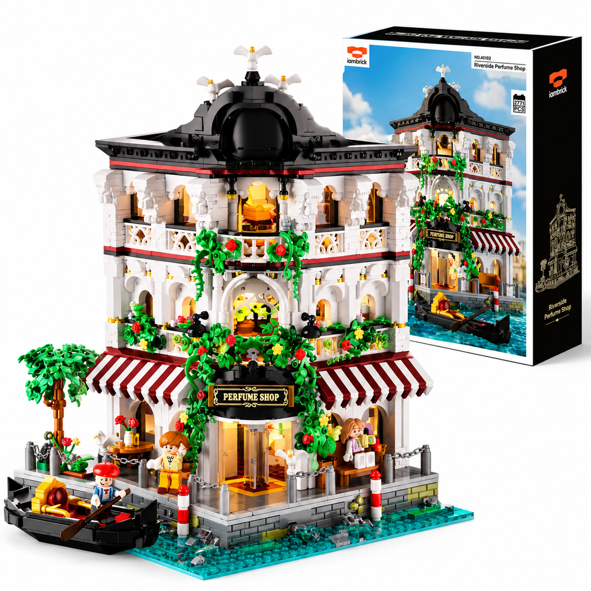 I AM BRICK 40102 Riverside Perfume Shop mit 2771 Teilen