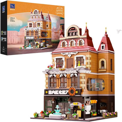 PANTASY 85013 Bakery Bäckerei Modular Building Klemmbaustein-Set mit 3087 Teilen