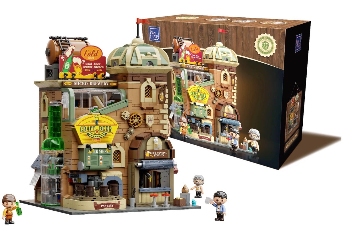 PANTASY 85023 Craft Brewery Bierbrauerei Klemmbaustein-Set mit 2858 Teilen