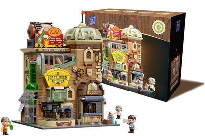 PANTASY 85023 Craft Brewery Bierbrauerei Klemmbaustein-Set mit 2858 Teilen