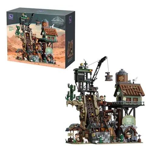 PANTASY 85025 Western Mine motorisierte Goldmine Klemmbaustein-Set mit 2992 Teilen