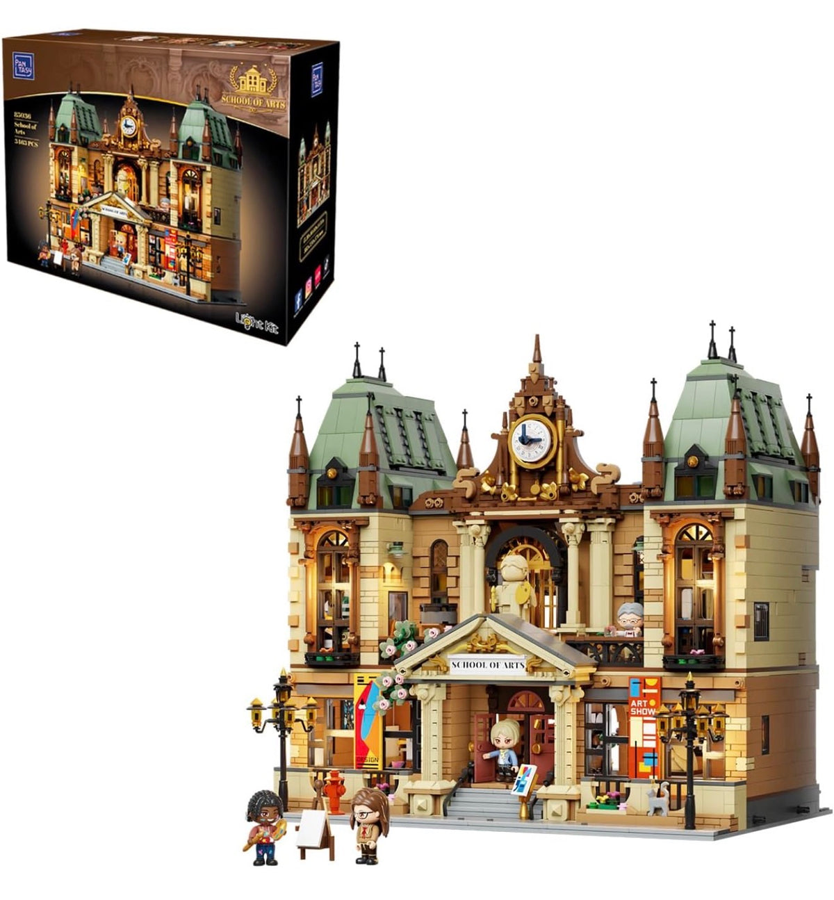 PANTASY 85036 School of Arts Kunstschule Klemmbaustein-Set mit 3463 Teilen