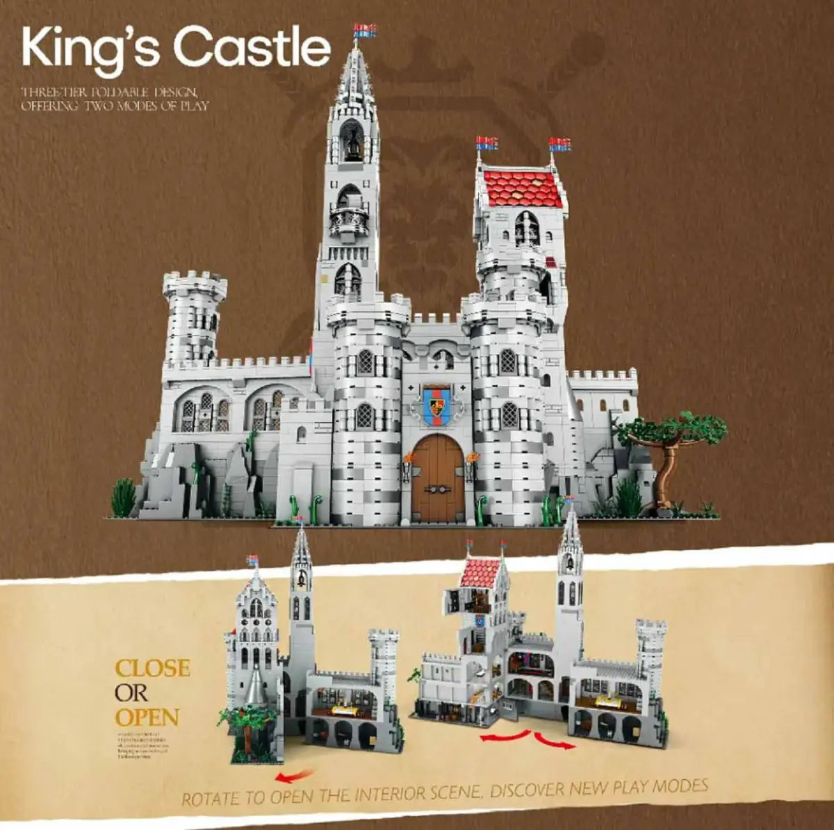 Reobrix 55016 King’s Castle – Königsschloss mit 3.999 Teilen